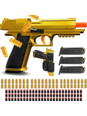 Soft Foam Bullet Toy Gun with Ejecting Shells - Safe, Fun Outdoor Play for Kids
